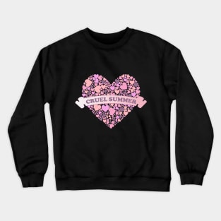 Cruel Summer Pink Hearts 3 Crewneck Sweatshirt